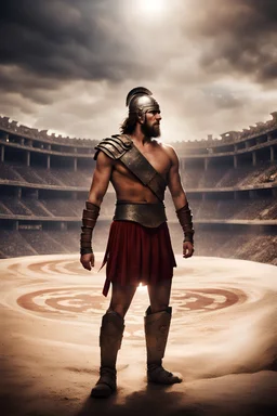 Gladiatore (ritratto); sfondo arena