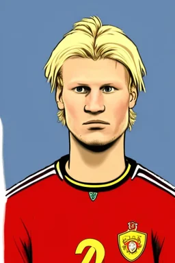 Erling Braut Holland Norwegian football player cartoon 2d