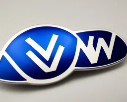 vw logo badge blue