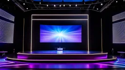 luxury stage with flash animation light and lcd big screen in baground