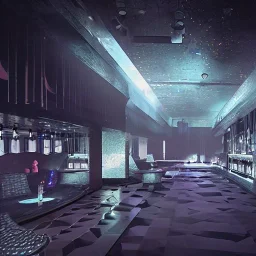 dystopian nightclub photorealistic