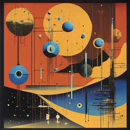 Global warming graph schema, abstract surrealism, by Graham Sutherland and Arthur Secunda, silkscreened mind-bending illustration; asymmetric, Braille art, warm colors, dark shine, by norman Bel Geddes, saturated colors, morse code Matrix vertical artifacts