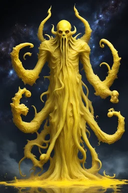 yellow elder god of ballance inhumane cosmic horror yellow paint