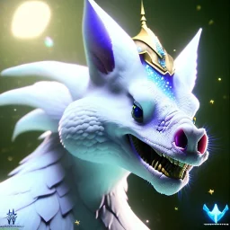 beautiful white sparkling cristaline animal creature side view whole body, 8k resolution, ultra hyperdetailed, Unreal Engine 5, ultra colourful, very small details, realistic, realistic lighting