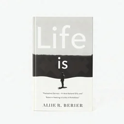 Un livre de poche intitulé Life is.