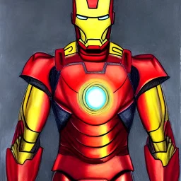 Draw a picture of Guru Nanak in a Iron Man suit.