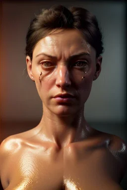 Realistic image, waist up portrait, sexy woman, muppet head remplace woman head, concept art, smooth, unreal engine 5, god lights, ray tracing, RTX, lumen lighting, ultra detail, volumetric lighting, 3d, finely drawn, high definition, 4k.