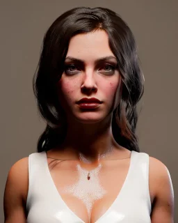 waitress woman muppet head, skin body and arms, concept art, retro style, smooth, unreal engine 5, god lights, ray tracing, RTX, lumen lighting, ultra detail, volumetric lighting, 3d.