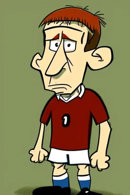 Oliver McBurney Footballer r cartoon 2d