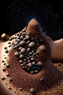 melanin monomer connecting into granules