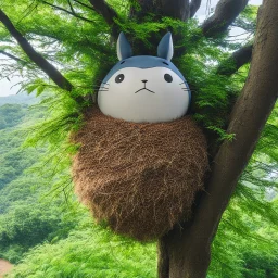 omg I found a true Totoro Nest on the tree in front of my window