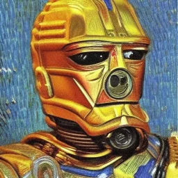 C3-PO portrait by van gogh