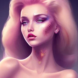 a princess wearing a lot of makeup and painted nails, with pink lipstick,with a nice hairstyle dramatic, dramatic lighting, volumetric lighting, hyperrealism, 8k, high quality, photorealistic, lot of details