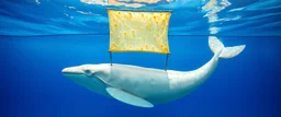 whale boat with gelatine membrane as sail