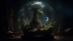 "A terrarium with the Milky Way inside. detailed_fantasy_background, hyperdetailed; Kim Keever Antoine Collignon Wadim Kashin Tim Burton Peter Mohrbacher, realism; incredible composition; dynamic_lighting; meticulously composed concept art, masterpiece, digital illustration, Reflections, constellation, Greg Rutkowski, WLOP, ultra quality, CGSociety, color depth. Old library background bright colors"