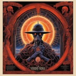 what god wants, its only Dogma the alien prophet cried, voodoo shrines, surrealism, modern complex movie poster art by Drew Struzan, bleeding deep colors, detailed ink illustration, art from beyond.