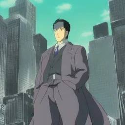 tall brutal man, cyberpunk, sin city style