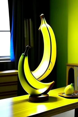 gaming table lamp inspired by banana, modern design,