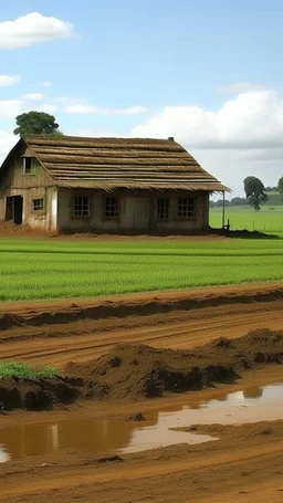 mud house s, farm land