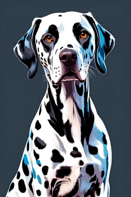 Full body Hermoso perro Dálmata Arte illustration, colores contrastantes, calidad ultra, hiperdetallado, 12k