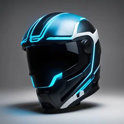 Make a tron type motorcycle helmet and give it a big visor and a cleaner look