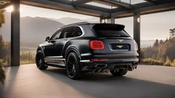 UFO body kit Bentley Bentayga mansory ,rear view, desktop wallpaper, 4K, Cinematic