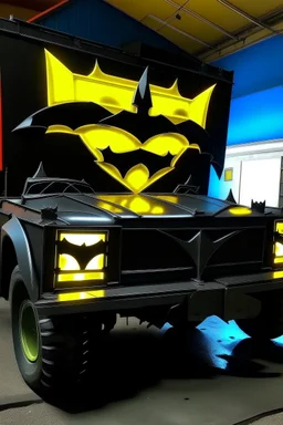 light batman sign but with a truck