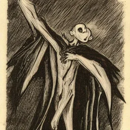 Russian Orthodox nosferatu vampire bat with long arms