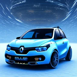 Renault Zoë, futuristic, blue, snowscape