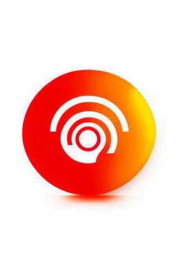 logo for a telecom company , gradient red and orange logo, white backround