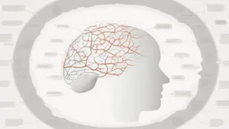 "The attached image illustrates the process of human thinking, with a simplified representation of the brain and neural cells interconnected with the concepts of thinking and decision-making. This image reflects the concept of the mental process and the role of the brain in it."