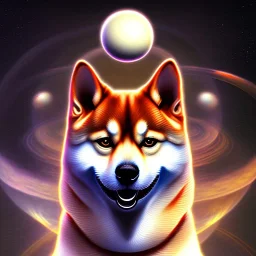 cosmic shiba inu, psychic ethereal orbs