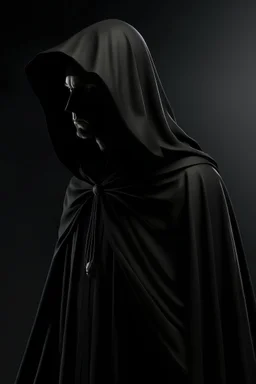 Human spy of the Empire, black cloak, hood