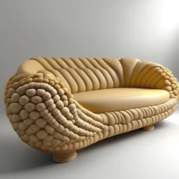 sofa inspired by the rounded pasta concept