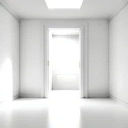A white door in the middle of the void