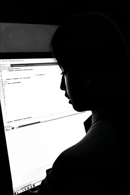 solana king liquidation flush shadow face in a dark room looking at computer oracle of delphi seeing the future in the style of surrealism black and white