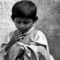 indian child in prayer