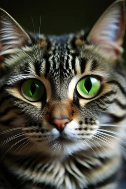 tabby cat with angel eyes