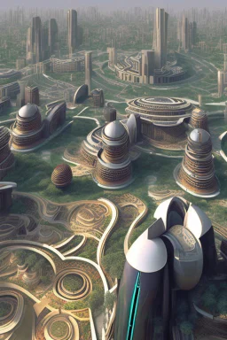 Modern futuristic Delhi Capital Region in 2100