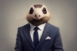 Cute Ant eater wearing a suit