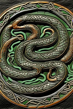 Celtic knot snake frieze