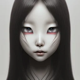 Sadako Yamamura (Ringu, 1998) ; screenshot, Dark Foggy Georgeous Horror Dark Fantasy Art by James Bousema, digital illustration, evil,wild, cold stare ,photo-realistic, 32K,dynamic colors,high details,high definition,crystal clear image,aspect ratio 33:1,DIGITAL ILLUSTRATION by James Bousema Modifiers: Nikon D850 elegant Award winning photography fantasy photorealistic very attractive