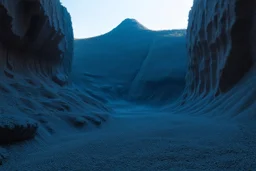 Photograph, NO PEOPLE, a mass of terrain, giant museum space, trees, pillars, high walls, high peak in a room, rag, powder, brook, sediments, deflagration of the background, geological formation, light, architecture, minimalist, details of the terrain very accentuated, 8k, deep 3d field, sharp, brutalist, hasselblad h6d400c --ar 85:128 --v 6.0, enhanced rocks, enhanced terrain, enhanced water