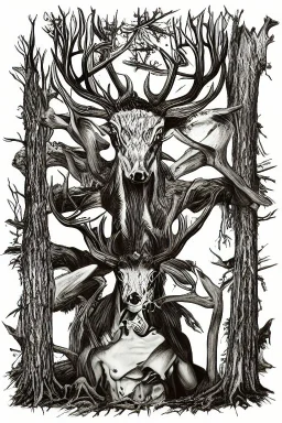  bone head deer god forest mythic