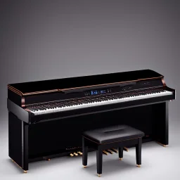 Bösendorfer 290, black background, diffuse lighting