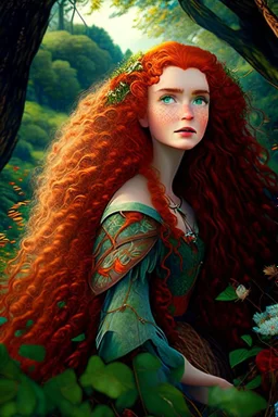 Princess Merida in beautiful nature