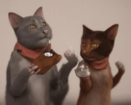 CATS SMOKING A CIGAR