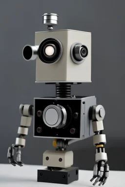 robot with FED camera for a head