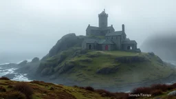 Entombed manor in a plateau in a coastal coast with rich foraging and potable water from the fog.