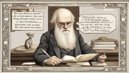 تشارلز داروين يكتب ملاحظات